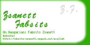 zsanett fabsits business card